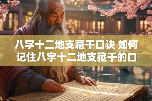 八字十二地支藏干口诀 如何记住八字十二地支藏干的口诀