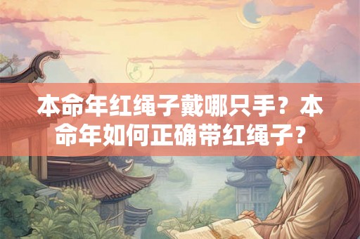 本命年红绳子戴哪只手?本命年如何正确带红绳子? 本命年红绳子戴哪只手?本命年如何正确带红绳子?