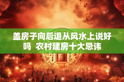 盖房子向后退从风水上说好吗  农村建房十大忌讳