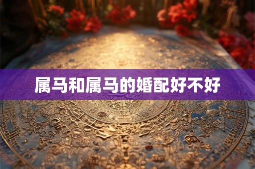 属马和属马的婚配好不好
