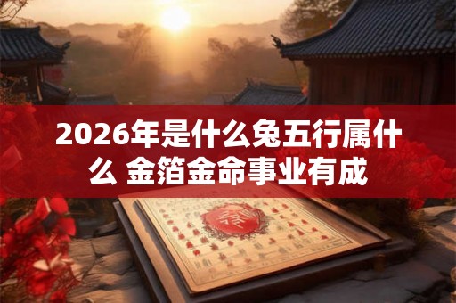 2026年是什么兔五行属什么 金箔金命事业有成