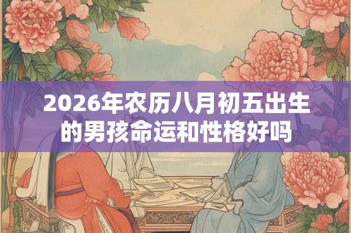 2026年农历八月初五出生的男孩命运和性格好吗 2026年农历八月初五出生的男孩命运和性格好吗