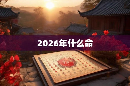 2026年什么命