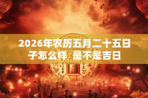 2026年农历五月二十五日子怎么样  是不是吉日