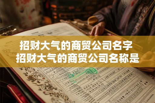 招财大气的商贸公司名字 招财大气的商贸公司名称是什么