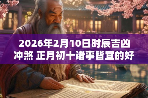 2026年2月10日时辰吉凶冲煞 正月初十诸事皆宜的好时辰