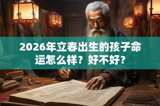 2026年立春出生的孩子命运怎么样？好不好？