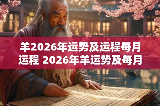 羊2026年运势及运程每月运程 2026年羊运势及每月运程如何