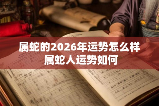 属蛇的2026年运势怎么样 属蛇人运势如何