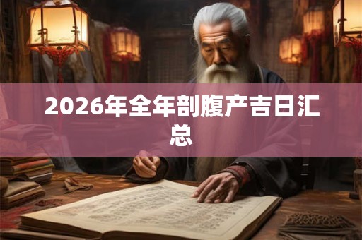 2026年全年剖腹产吉日汇总