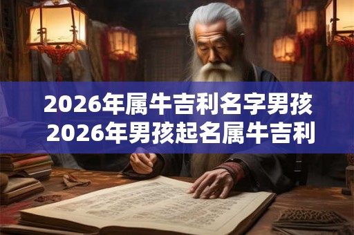 2026年属牛吉利名字男孩 2026年男孩起名属牛吉利