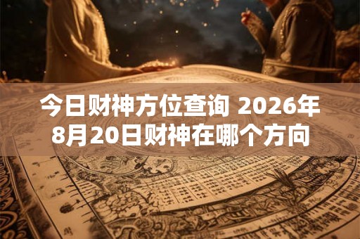 今日财神方位查询 2026年8月20日财神在哪个方向