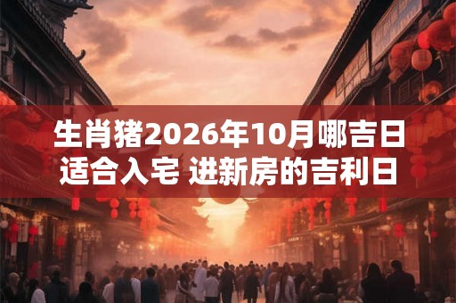 生肖猪2026年10月哪吉日适合入宅 进新房的吉利日