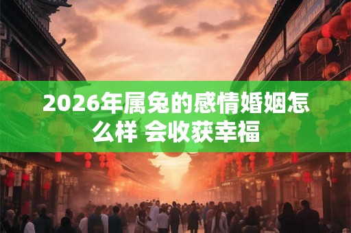 2026年属兔的感情婚姻怎么样 会收获幸福