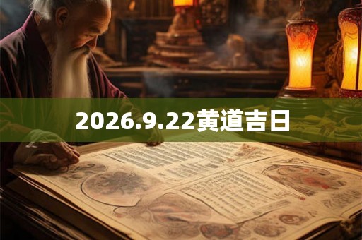 2026.9.22黄道吉日