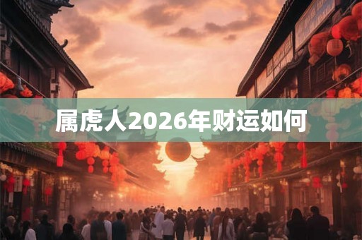 属虎人2026年财运如何