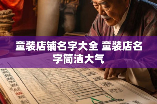 童装店铺名字大全 童装店名字简洁大气