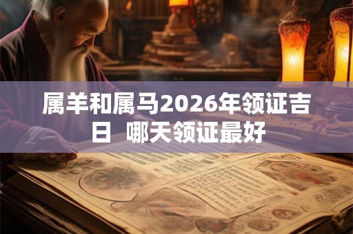 属羊和属马2026年领证吉日  哪天领证最好
