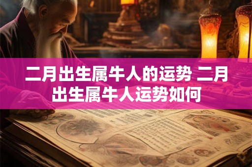 二月出生属牛人的运势 二月出生属牛人运势如何