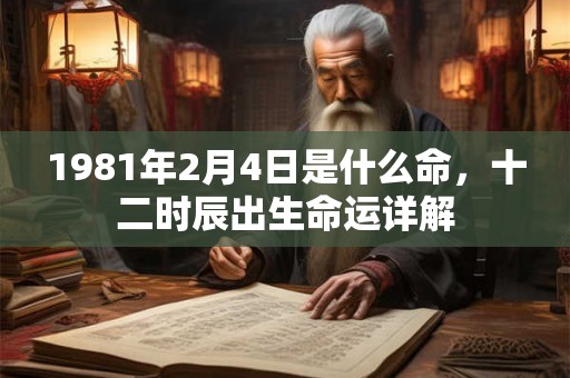 1981年2月4日是什么命，十二时辰出生命运详解