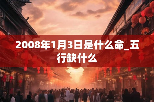 2008年1月3日是什么命_五行缺什么