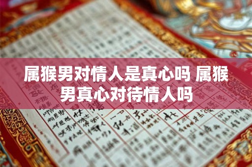 属猴男对情人是真心吗 属猴男真心对待情人吗