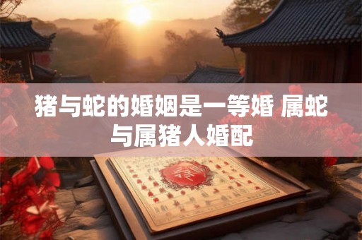 猪与蛇的婚姻是一等婚 属蛇与属猪人婚配