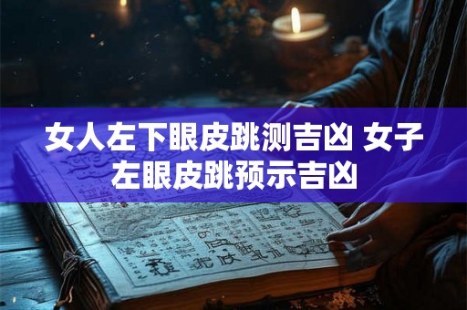 女人左下眼皮跳测吉凶 女子左眼皮跳预示吉凶 女人左下眼皮跳测吉凶 女子左眼皮跳预示吉凶