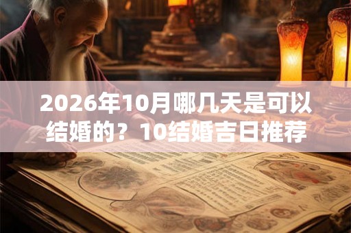 2026年10月哪几天是可以结婚的？10结婚吉日推荐