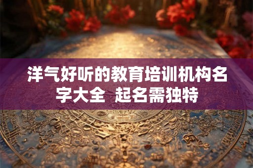 洋气好听的教育培训机构名字大全  起名需独特