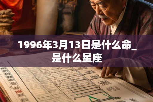 1996年3月13日是什么命_是什么星座