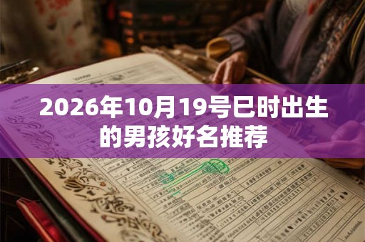 2026年10月19号巳时出生的男孩好名推荐