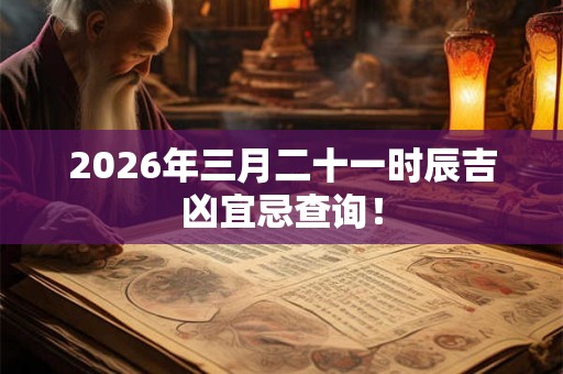 2026年三月二十一时辰吉凶宜忌查询！