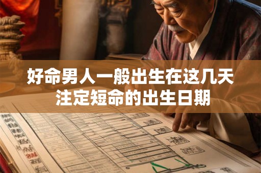 好命男人一般出生在这几天 注定短命的出生日期