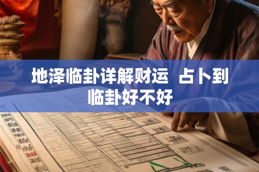 地泽临卦详解财运  占卜到临卦好不好