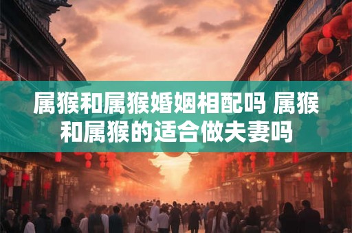 属猴和属猴婚姻相配吗 属猴和属猴的适合做夫妻吗 属猴和属猴婚姻相配吗 属猴和属猴的适合做夫妻吗