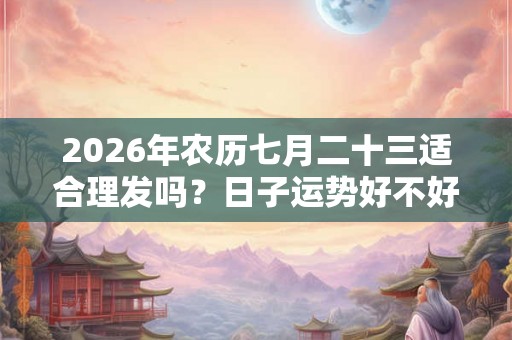 2026年农历七月二十三适合理发吗？日子运势好不好？