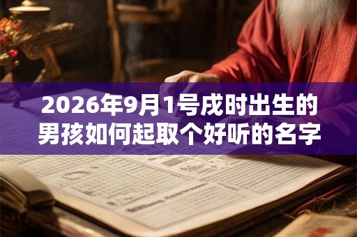 2026年9月1号戌时出生的男孩如何起取个好听的名字和五行属性