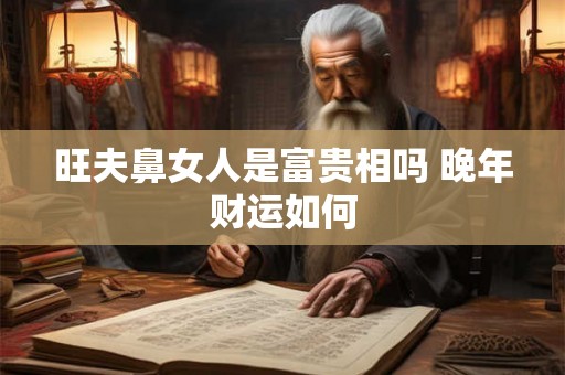 旺夫鼻女人是富贵相吗 晚年财运如何