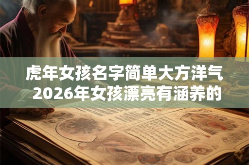 虎年女孩名字简单大方洋气 2026年女孩漂亮有涵养的名字