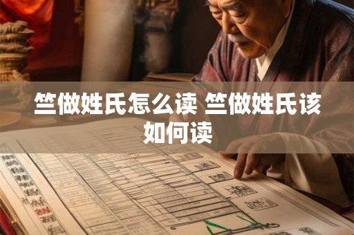 竺做姓氏怎么读 竺做姓氏该如何读