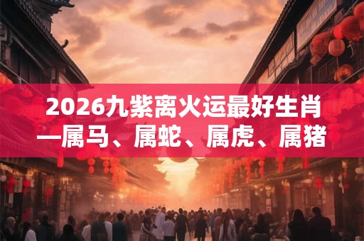 2026九紫离火运最好生肖—属马、属蛇、属虎、属猪