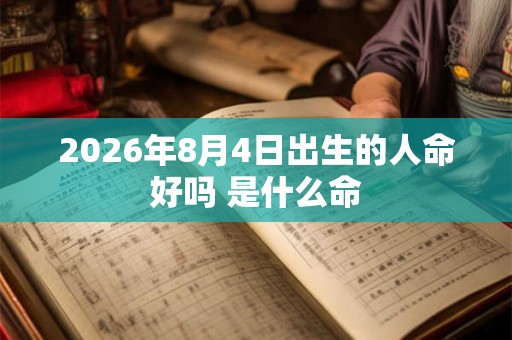 2026年8月4日出生的人命好吗 是什么命