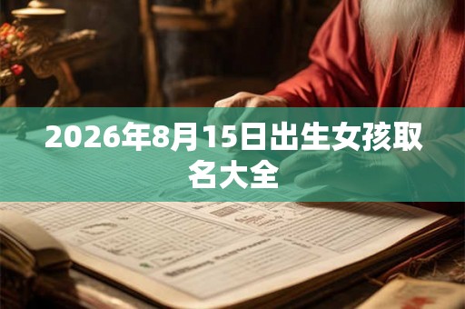 2026年8月15日出生女孩取名大全 2026年8月15日出生女孩取名大全