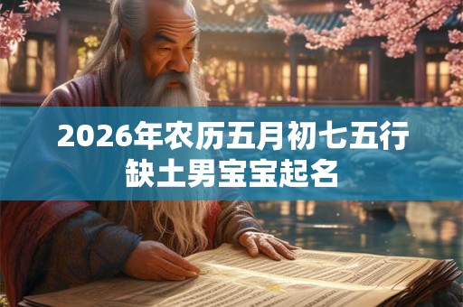 2026年农历五月初七五行缺土男宝宝起名 2026年农历五月初七五行缺土男宝宝起名