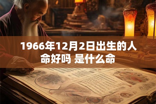 1966年12月2日出生的人命好吗 是什么命 1966年12月2日出生的人命好吗 是什么命