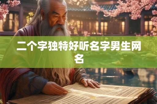 二个字独特好听名字男生网名