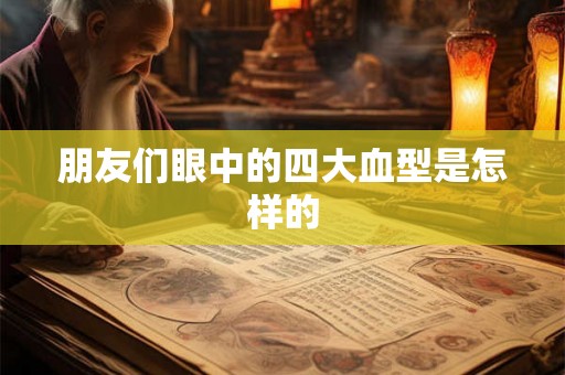 朋友们眼中的四大血型是怎样的