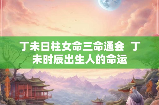 丁未日柱女命三命通会  丁未时辰出生人的命运
