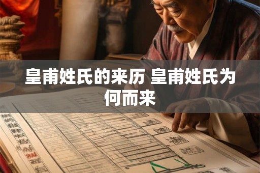 皇甫姓氏的来历 皇甫姓氏为何而来